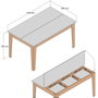 Hanah Home Milan 517 Mesa de Comedor Nogal y Crema
